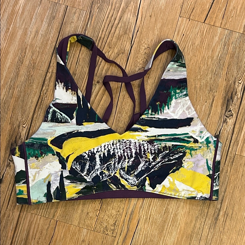 The North Face Women’s Sports Bra Purple/Green Size Small - Picture 1 of 4